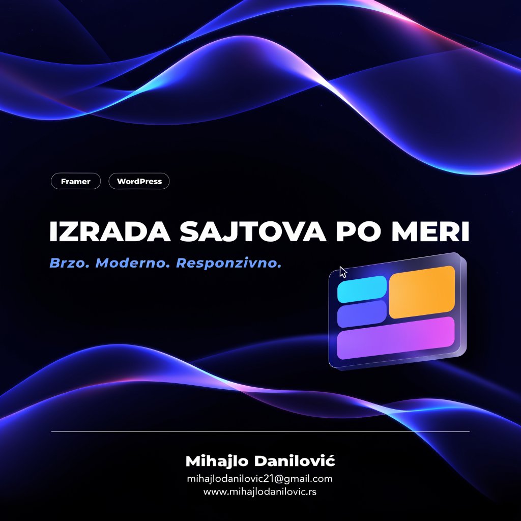 Pravljenje vebsajtova po meri - 1