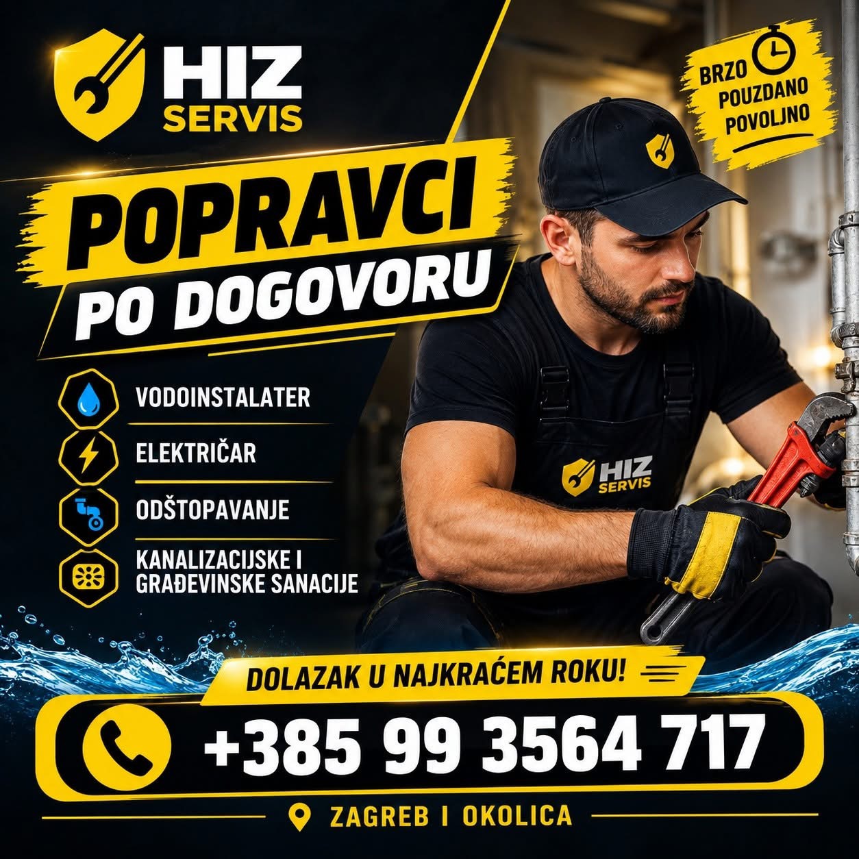 Hitne intervencije Zagreb ili sanacije po dogovoru