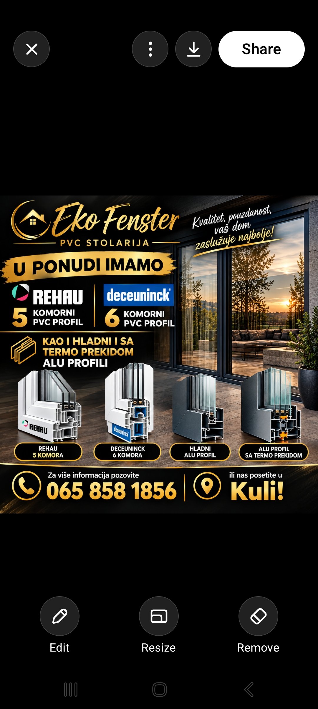 Alu i Pvc stolarija po vasim merama