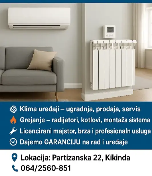 Prodaja,servisiranje i montaza klima uredjaja i instalacije centralnog grejanja - 1