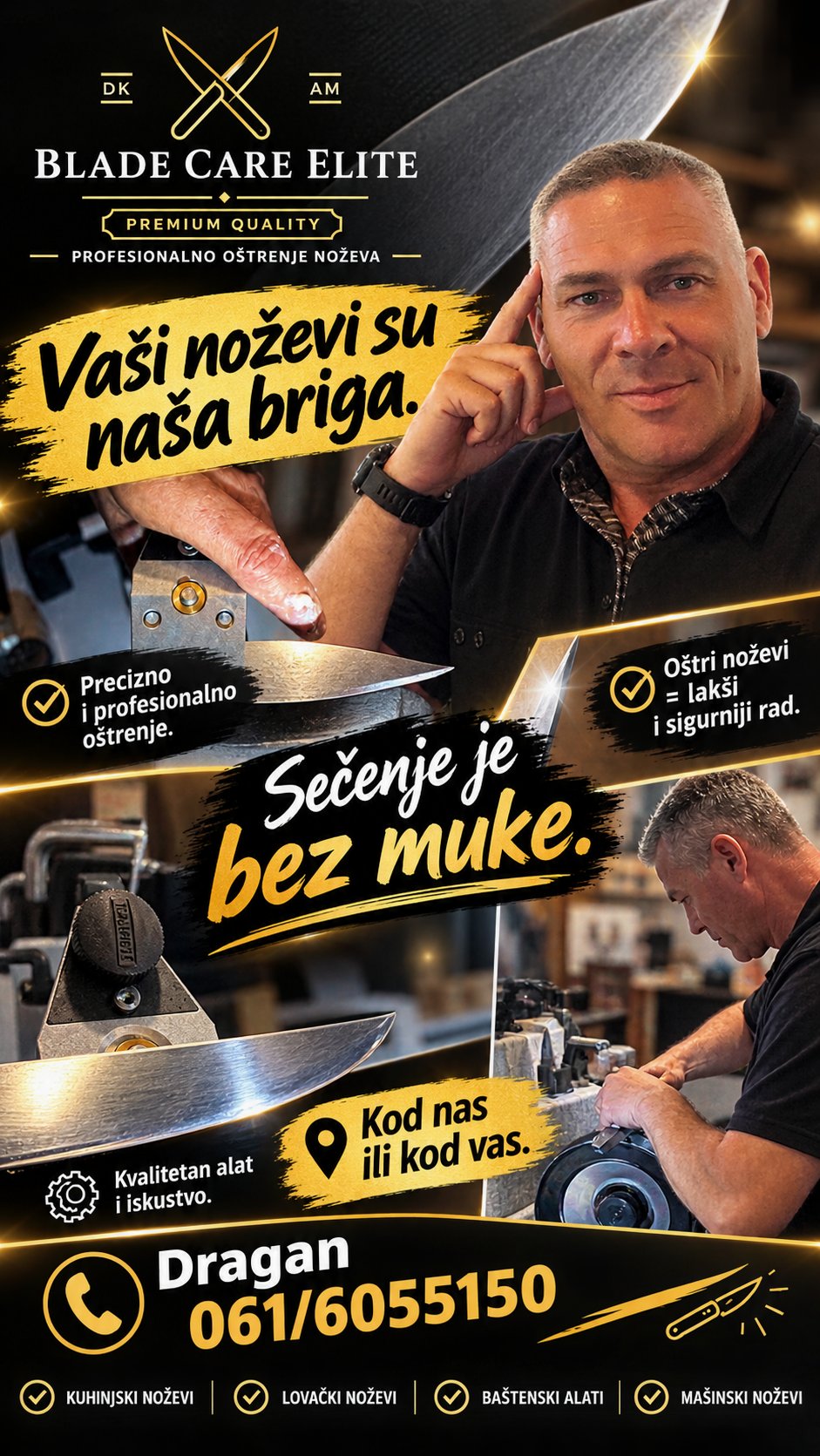 Profesionalno oštrenje noževa,satara i alata - 1